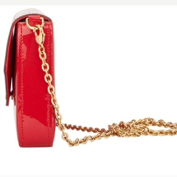 LOUIS VUITTON 3 Piece Set Red Felice Monogram Pochette - Picture 15 of 15